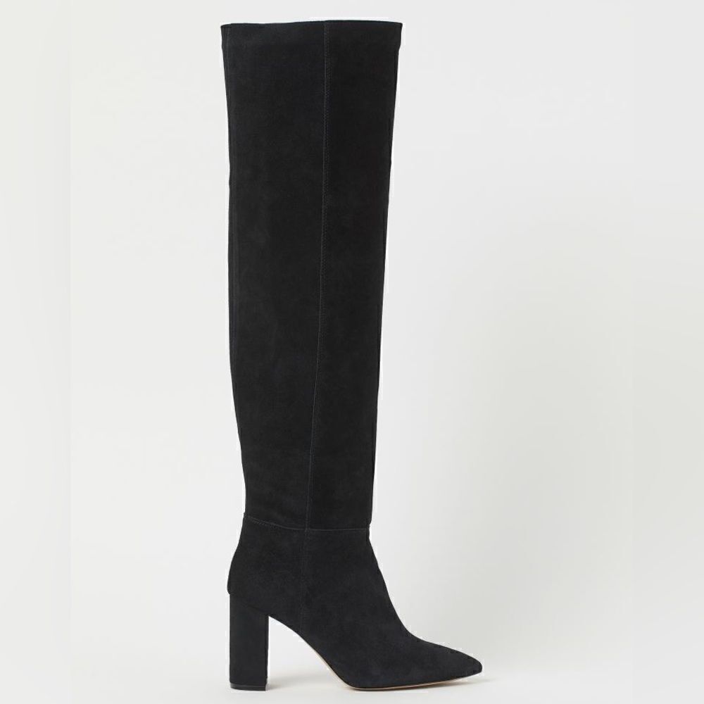 H&M Suede Tall Boots Premium Collection New